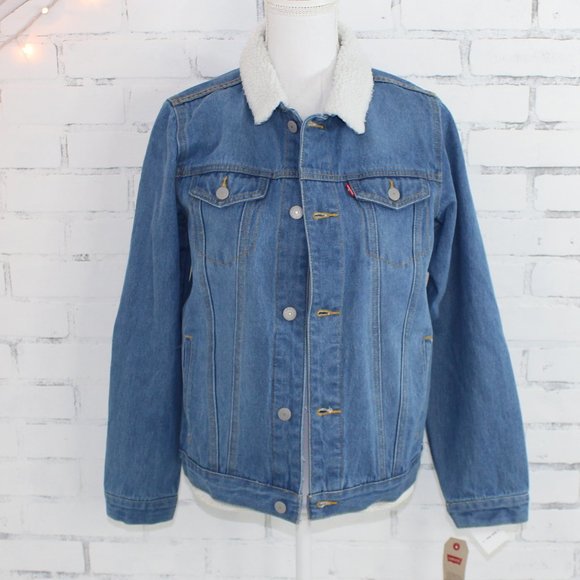 Levi's Denim Jean Jacket with Sherpa Collar